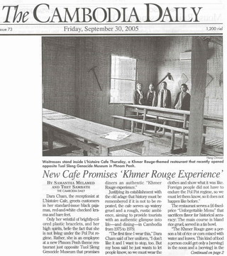 The Cambodia Daily historisches Khmer Rouge Cafe