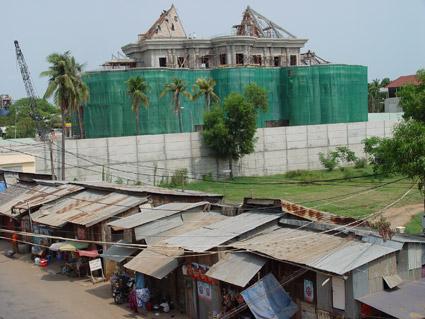 Baustelle in Phnom Penh, Norodom - Ecke Strasse 380